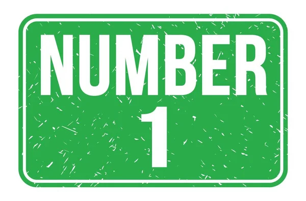 Číslo Slova Napsaná Zeleném Obdélníkovém Znaku — Stock fotografie