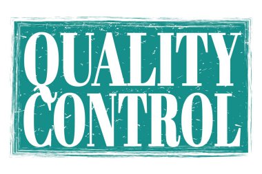 Kalifiye Kontrol, mavi grungy mühür işareti üzerine yazılmış kelimeler