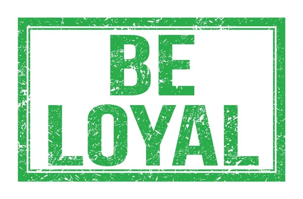 Loyal Palavras Escritas Sinal Carimbo Retângulo Verde — Fotografia de Stock