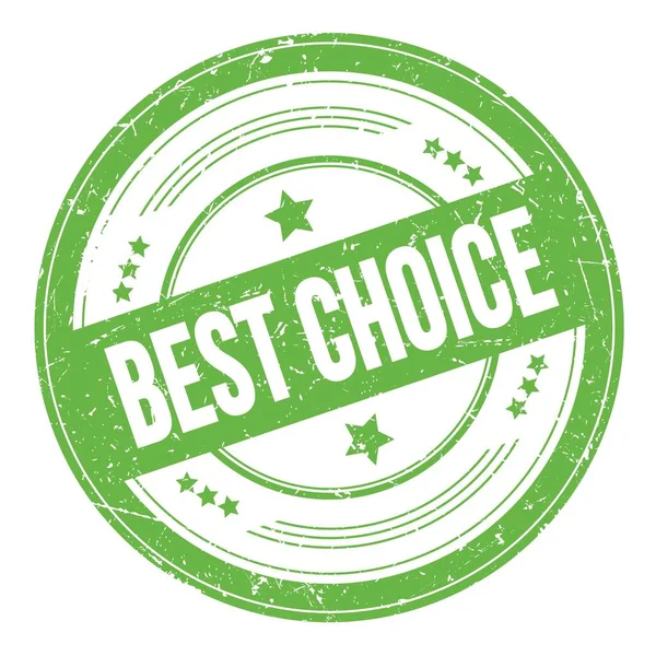 Best Choice Tekst Groene Ronde Grungy Textuur Stempel — Stockfoto