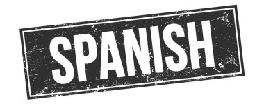 Siyah grungy dikdörtgen damga işareti üzerine SPANISH metin.