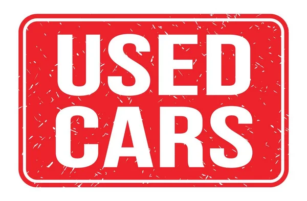 Used Cars Слова Написані Позначці Маркування Червоного Прямокутника — стокове фото