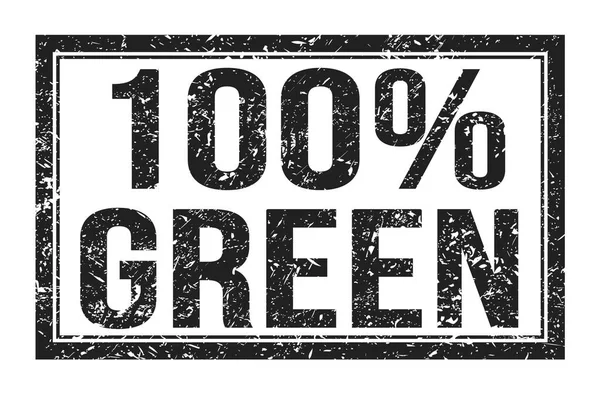 100 Verde Parole Scritte Sul Segno Del Timbro Rettangolo Nero — Foto Stock