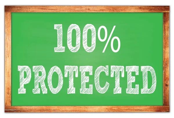 100 Защита Написана Зеленой Деревянной Рамке Школьной Доске — стоковое фото