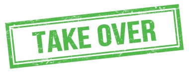 Yeşil grungy vintage dikdörtgen damgalı metni devral.