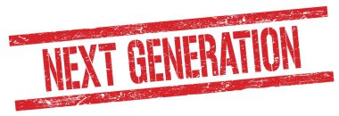 Kırmızı grungy dikdörtgen damga işareti üzerinde NEXT GENERATION metin.