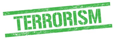 Yeşil grungy dikdörtgen damga işareti üzerinde TERRORISM metin.