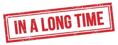 Kırmızı grungy vintage dikdörtgen damgalı uzun bir Time metni.