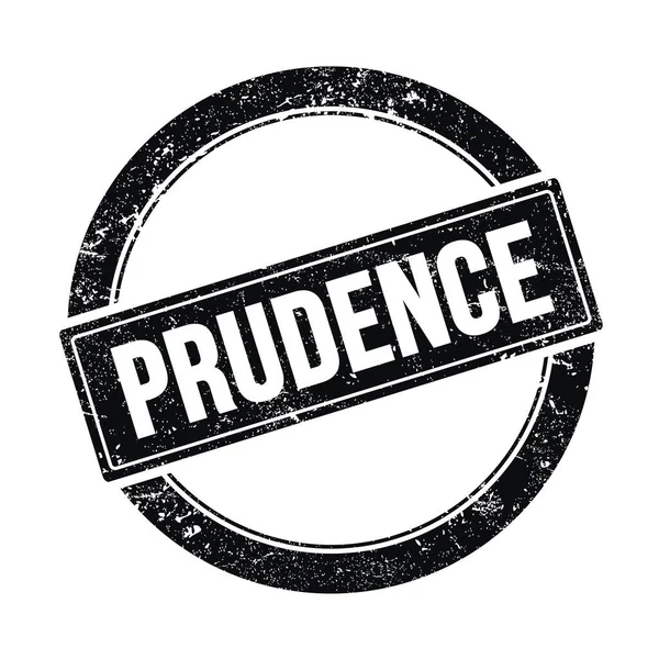 Prudence Texto Preto Grungy Rodada Selo Vintage — Fotografia de Stock