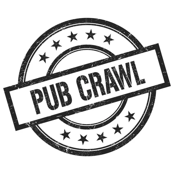 Pub Crawl Text Geschrieben Auf Schwarzem Runden Vintage Gummistempel — Stockfoto