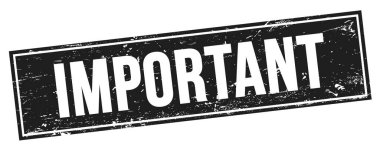 Siyah grungy dikdörtgen damga işareti üzerinde önemli metin.