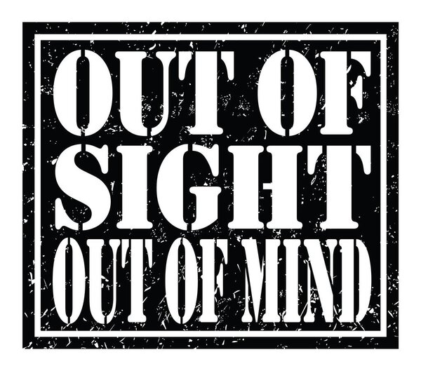 С глаз долой слова, написанные на черной марке