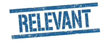 Mavi grungy satır işareti üzerindeki RELEVANT metin.