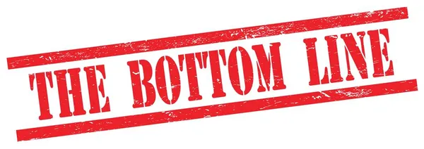 Bottom Line Text Auf Rotem Grungy Rechteck Vintage Stempel — Stockfoto