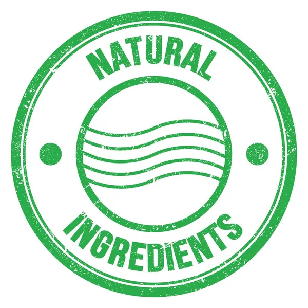 Ingredientes Naturales Texto Escrito Verde Ronda Sello Postal Signo — Foto de Stock