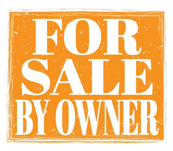 Sale Owner Written Orange Grungy Stamp Sign — Stock Photo, Image