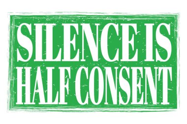 SILENCE BÜYÜK BÜYÜK, yeşil grungy mühür üzerine yazılmış kelimeler