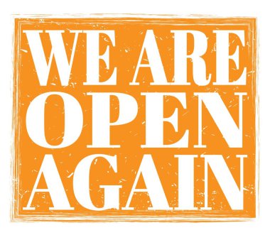 Yine açığız, turuncu grungy mühür işareti üzerine yazılmış.