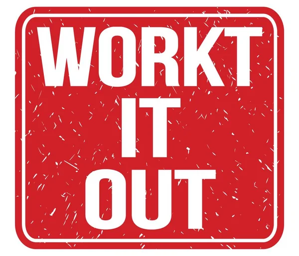 Workt Out Text Written Red Vintage Stamp Sign — Stock Photo, Image