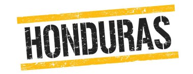 Siyah sarı grungy çizgileri üzerinde HONDURAS metni işareti.