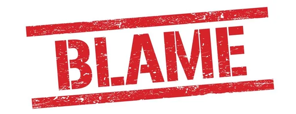 Blame Text Red Grungy Rectangle Stamp Sign — Stock Photo, Image