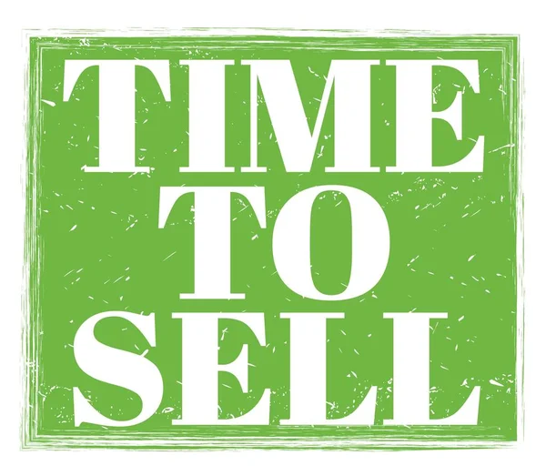 Time Sell Written Green Grungy Stamp Sign — Stock Photo, Image