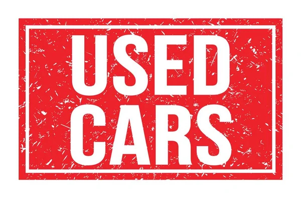 Used Cars Words Written Red Rectangle Stamp Sign — Stock Photo, Image