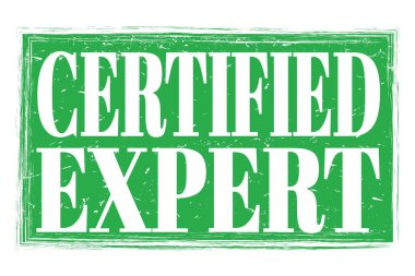 CERTIFED USTA, yeşil grungy mühür işareti üzerine yazılmış kelimeler