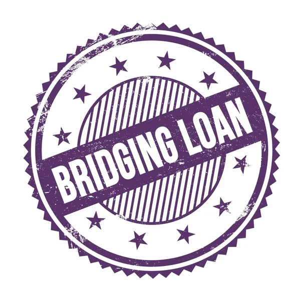 Bridging Loan Text Auf Lila Indigo Grungy Zick Zack Rand — Stockfoto