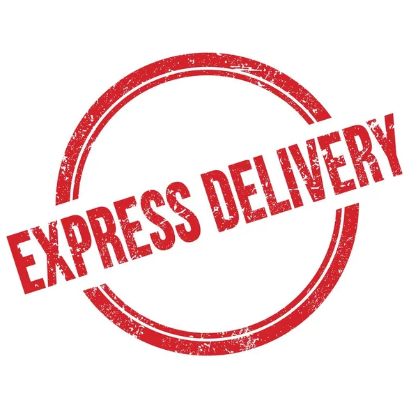 Express Delivery Tekst Geschreven Rode Grungy Vintage Ronde Stempel — Stockfoto