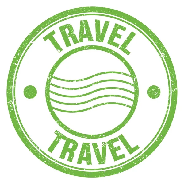 Travel Word Written Green Postal Stamp Sign — Stock Photo, Image