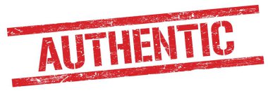 Kırmızı grungy dikdörtgen damga işareti üzerinde ATHENTIC metin.