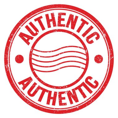 Kırmızı yuvarlak posta damgası üzerinde ATHENTİK sözcük