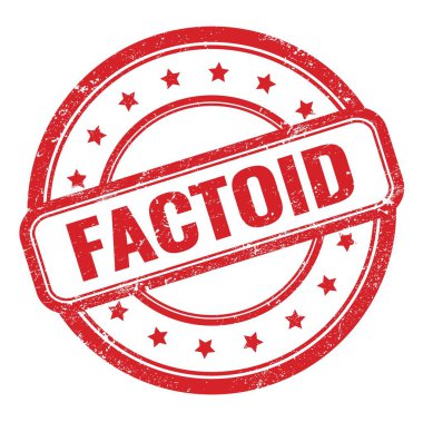 Kırmızı grungy vintage lastik mühür üzerinde FACTOID metin.