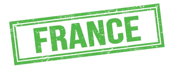 フランス語テキスト 緑のグランジヴィンテージ四角形切手 — ストック写真