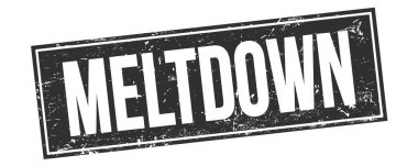 Siyah grungy dikdörtgen damga işareti üzerinde MELTDOWN metin.