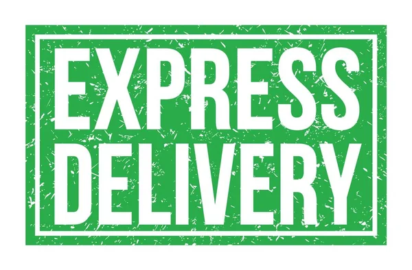 Express Delivery Woorden Geschreven Groene Rechthoek Stempel Teken — Stockfoto