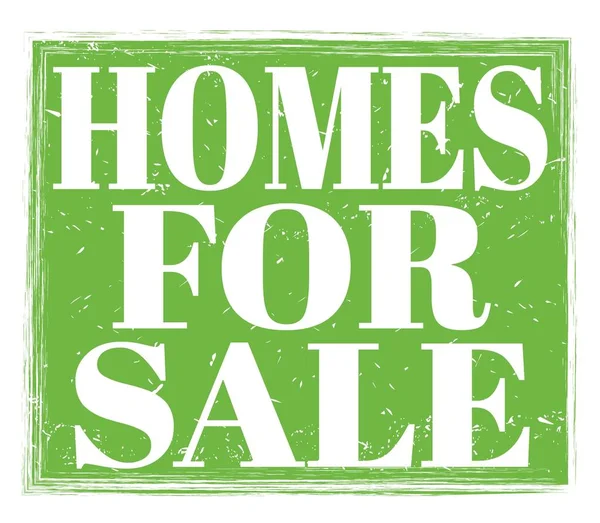 Homes Sale Written Green Grungy Stamp Sign — Stock Photo, Image