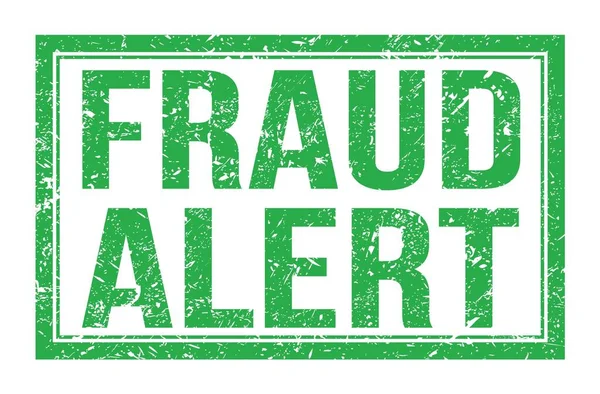 Varování Fraud Slova Napsaná Zeleném Obdélníkovém Znaku — Stock fotografie