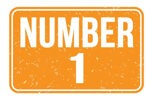 Number Words Written Orange Rectangle Stamp Sign — Stock Photo, Image
