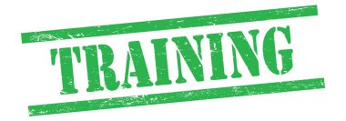 Yeşil grungy vintage kauçuk damga üzerine eğitim metni.