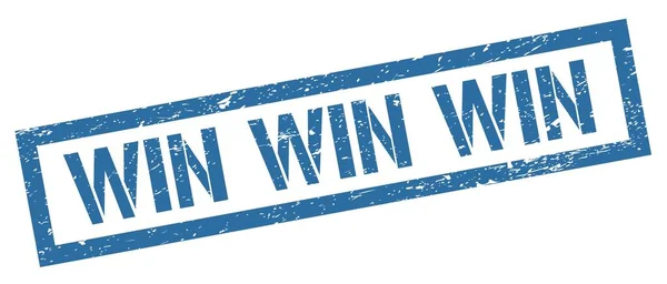 Κερδιστε Κερδιστε Μπλε Grungy Σύμβολο Γραμματόσημο Ορθογώνιο — Φωτογραφία Αρχείου