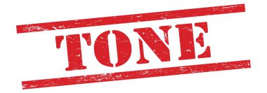 Kırmızı grungy vintage kauçuk damga üzerine Tone metin.