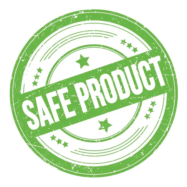 Safe Product Text Green Grungy Texture Stamp — Stock Photo, Image