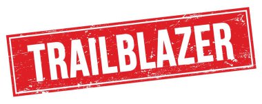 Kırmızı grungy dikdörtgen damga işareti üzerinde TRAILBLAZER metni.