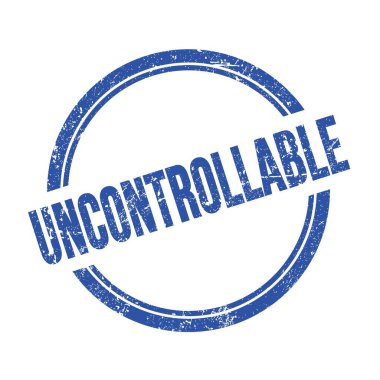 Mavi grungy vintage yuvarlak pul üzerine yazılmış KONTROLLABLE metin.