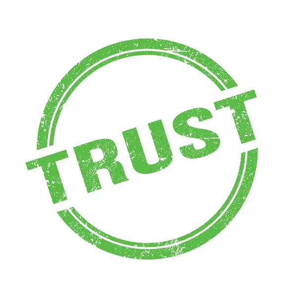 Trust Text Written Green Grungy Vintage Stamp — Stock Photo, Image