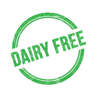 Yeşil grungy vintage yuvarlak damgalı DAIRY özgür metin.