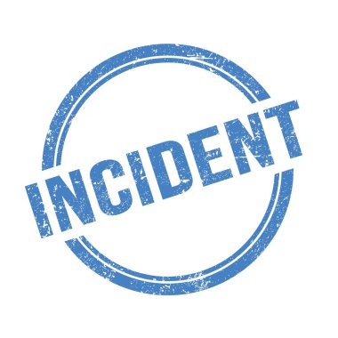 Mavi grungy vintage yuvarlak pulu üzerine yazılmış olay metni.