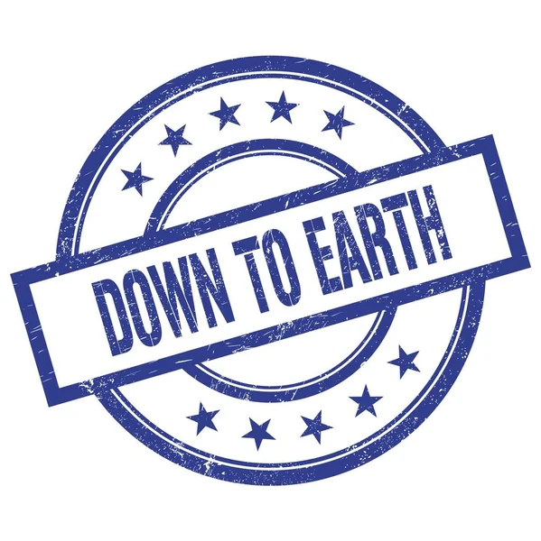 下に地球のテキストに書かれている青ラウンドヴィンテージゴムスタンプ — ストック写真